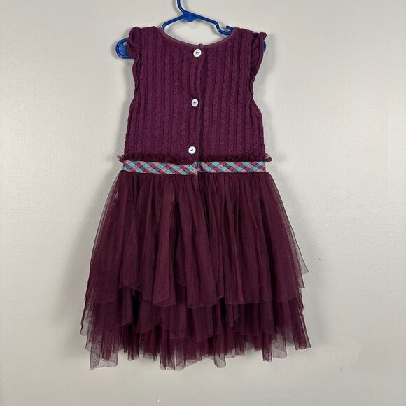 Matilda Jane~ "Once Upon A Time" Burgundy Sweater Tulle Soiree Dress ~ 6 - Picture 2 of 3